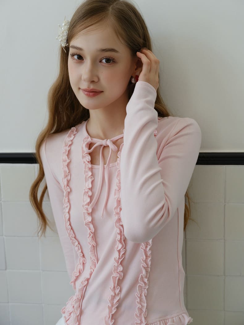 Romantic Sheer Back Ribbon Top