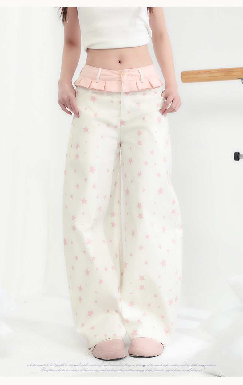 Candy Sky Star Print Pants