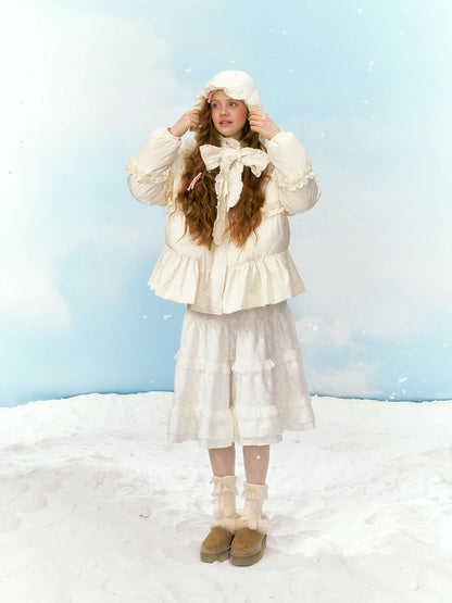 Dreamy Flounce Bow Down Jacket