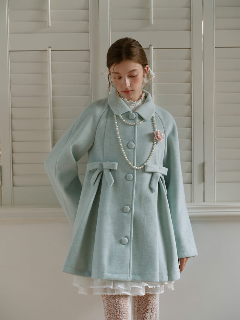 Mint Breeze Classic Flare Coat