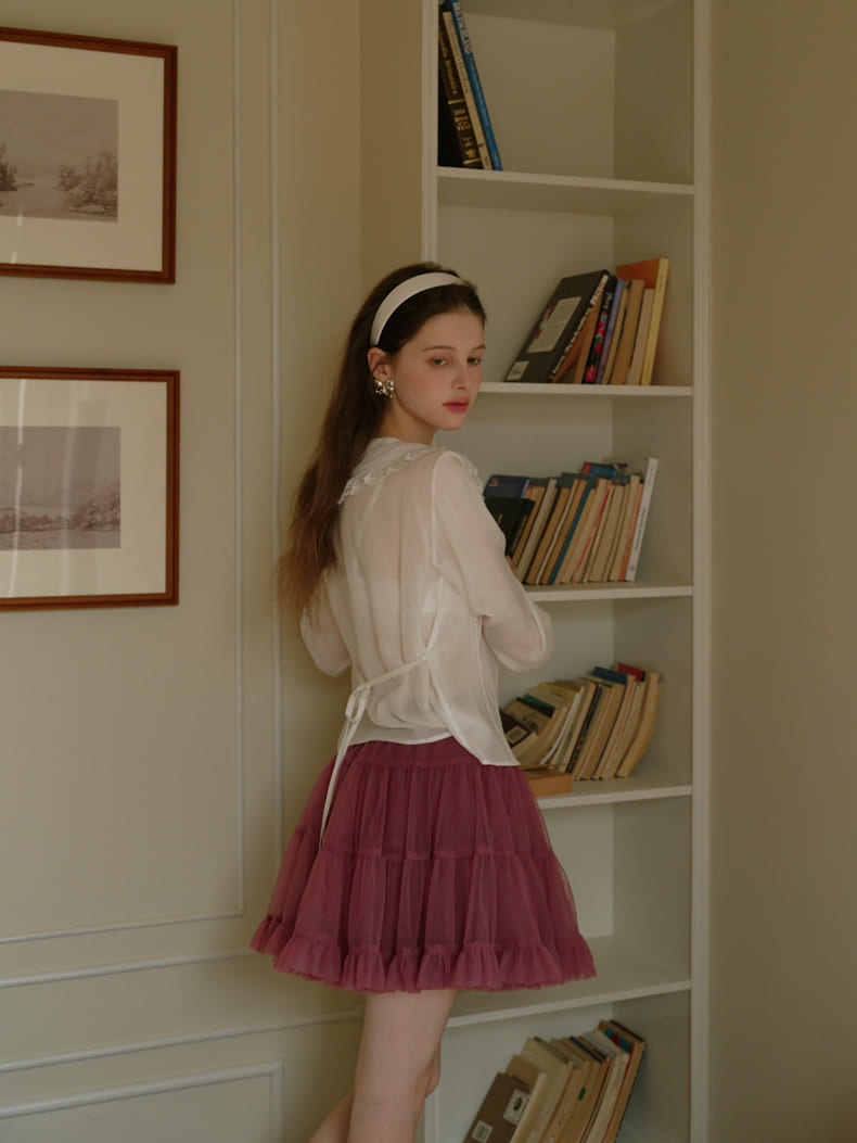 Deep Color Tiered Mini Skirt