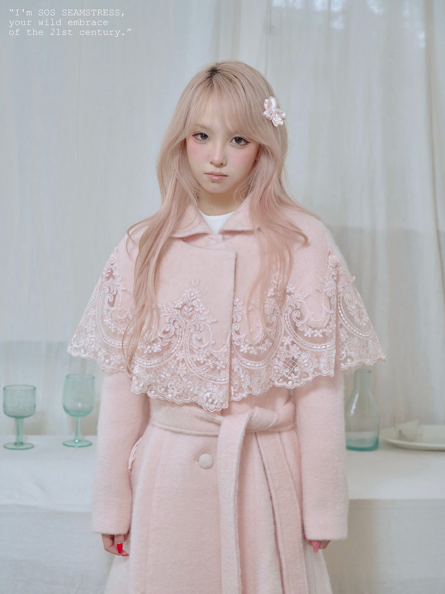 Blossom Lace Mantle Coat