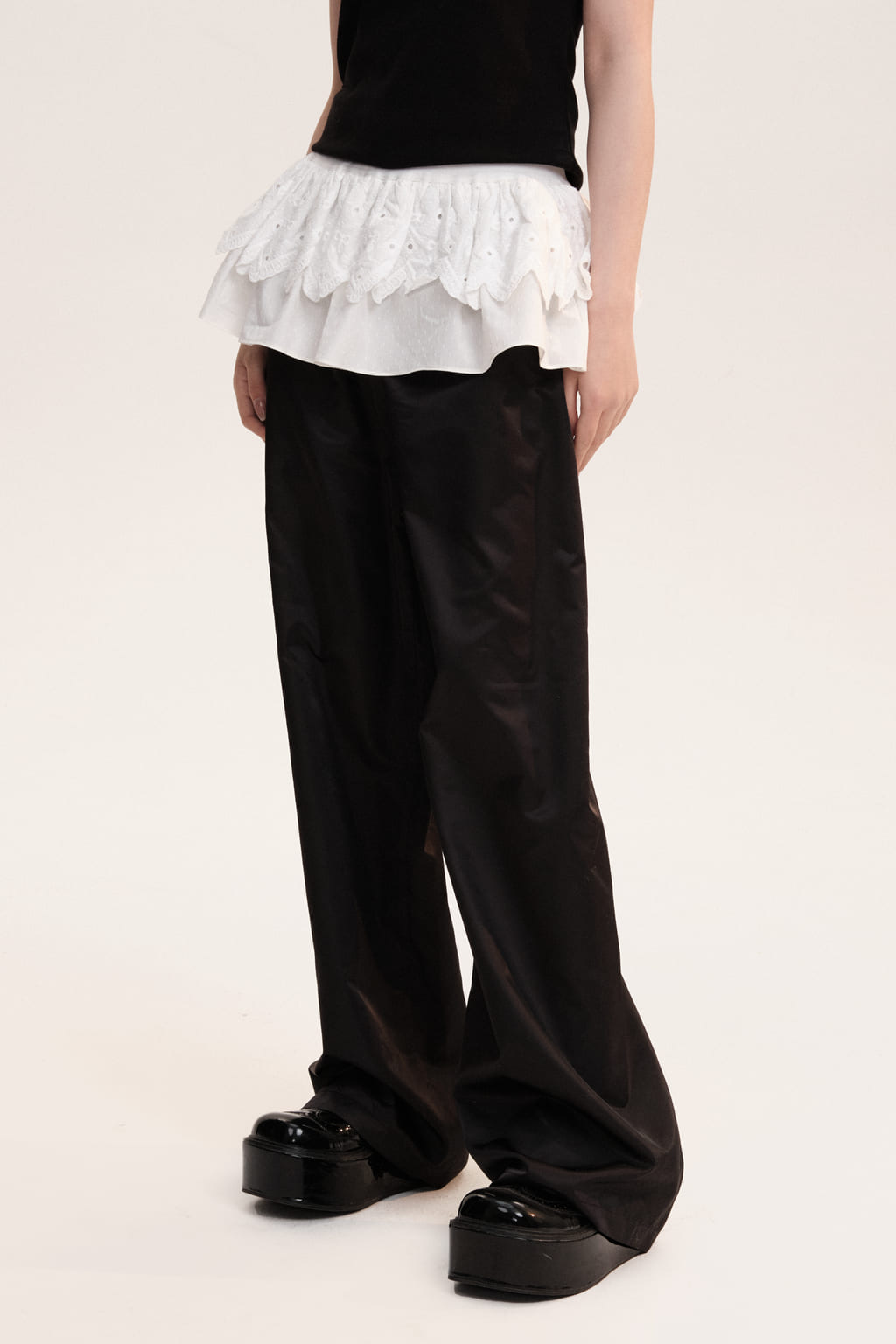 Tiered Frill Accent Pants