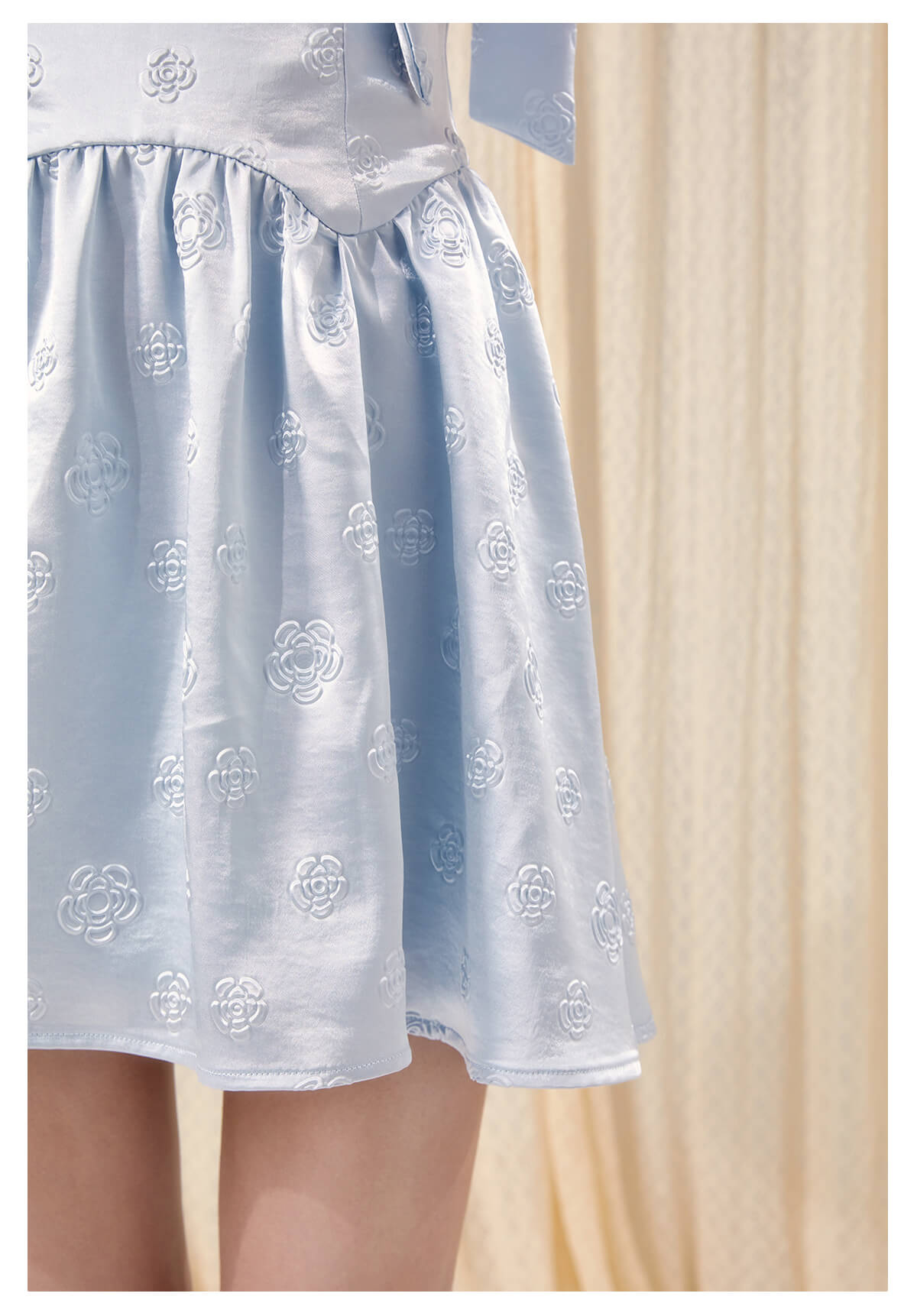 Milky Ribbon Jacquard Dress