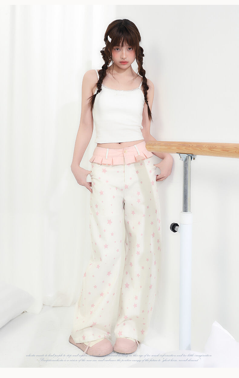 Candy Sky Star Print Pants