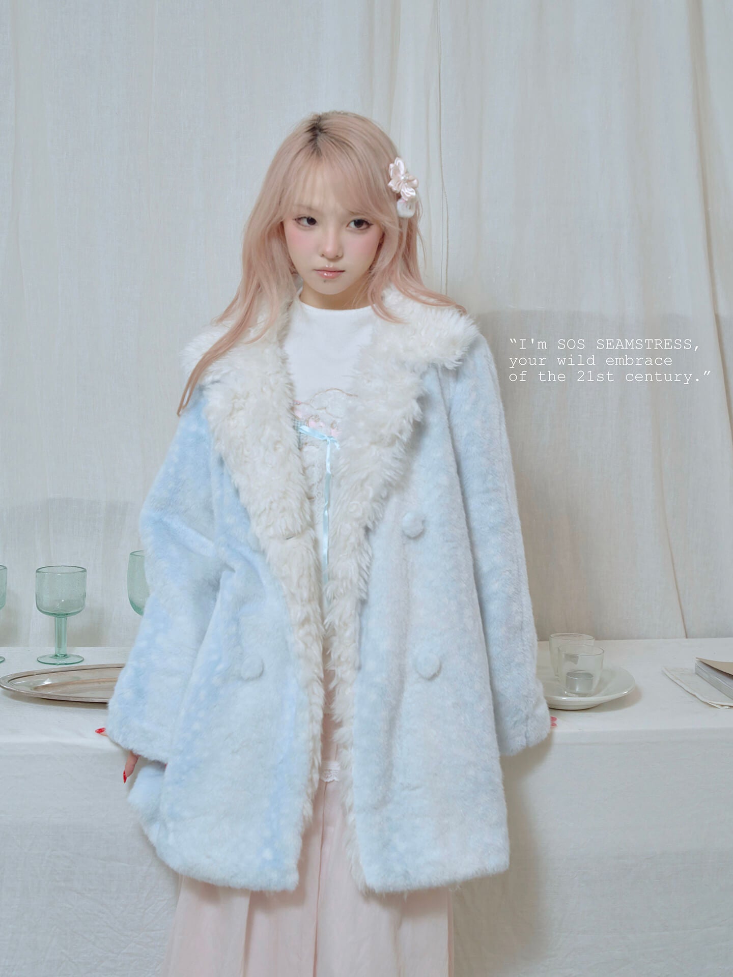 Frosty Mist Faux Fur Coat