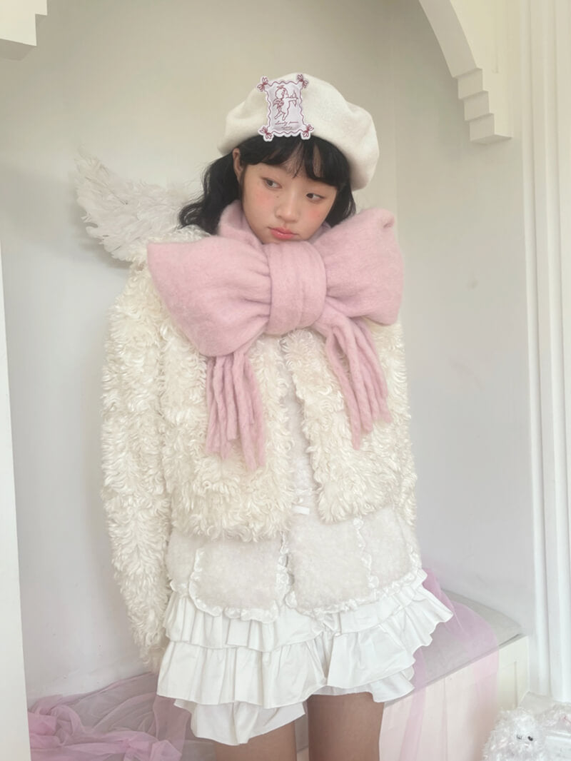 Sugar Fluff Ribbon Collar Jacket（全2色）