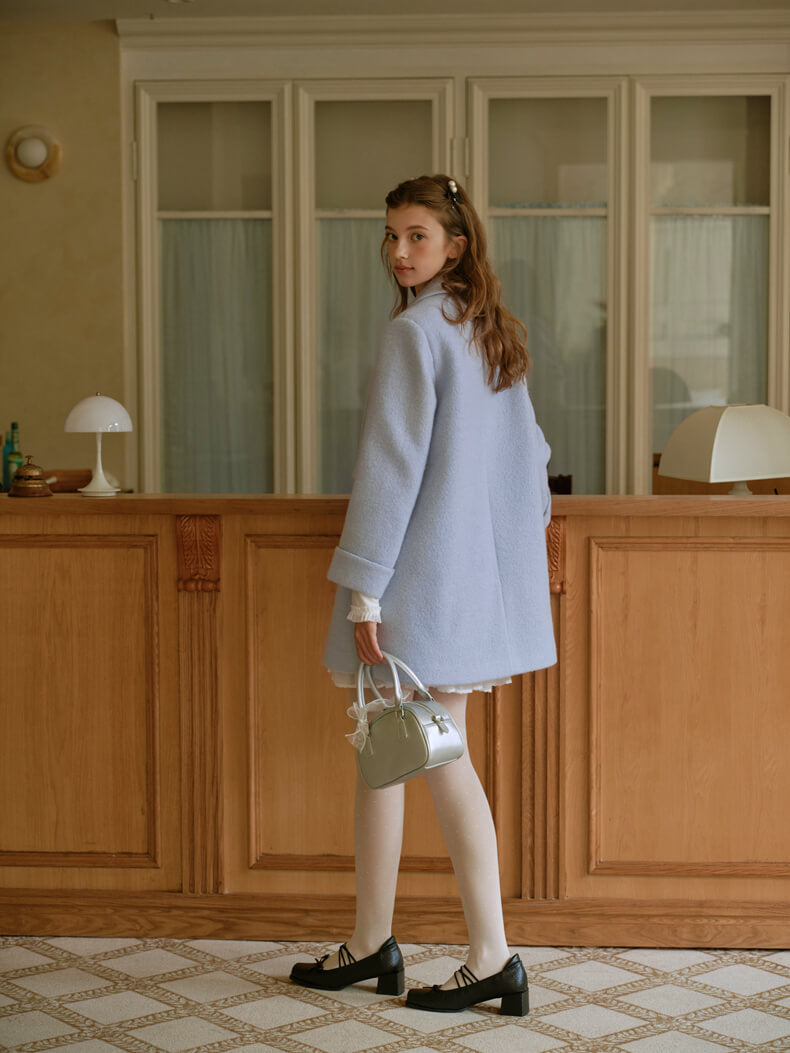 Crystal Mist Double-Breasted Coat