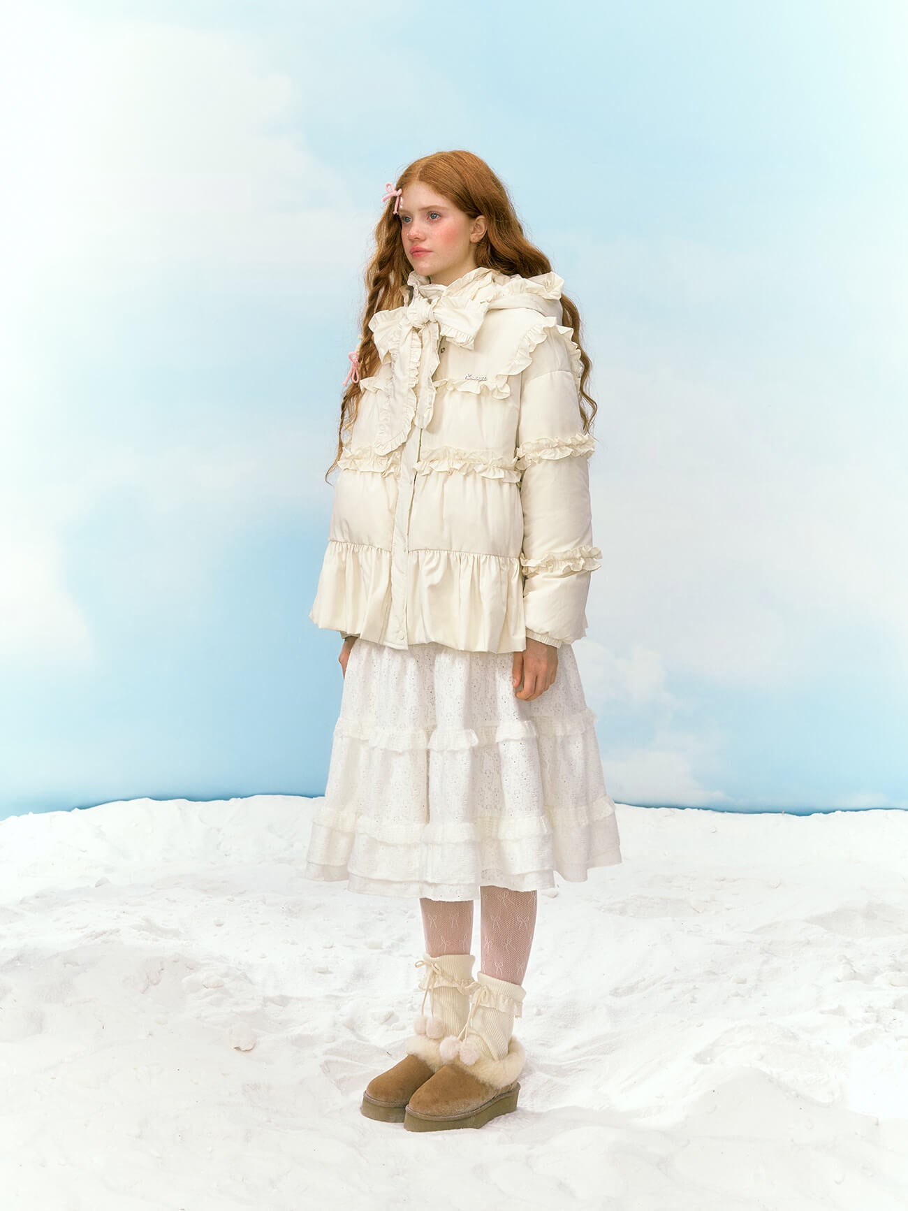 Dreamy Flounce Bow Down Jacket