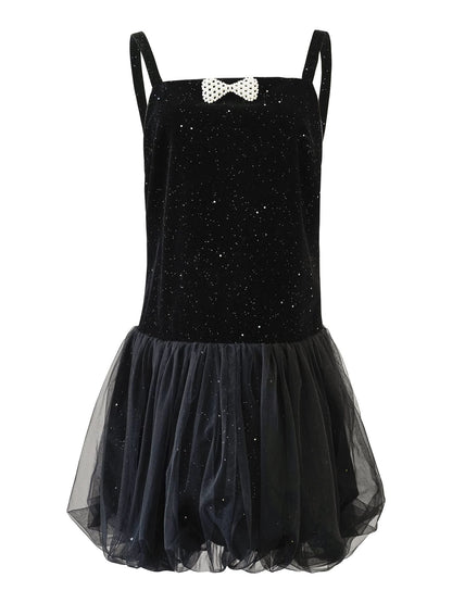 Twinkle Night Velvet Layered Dress