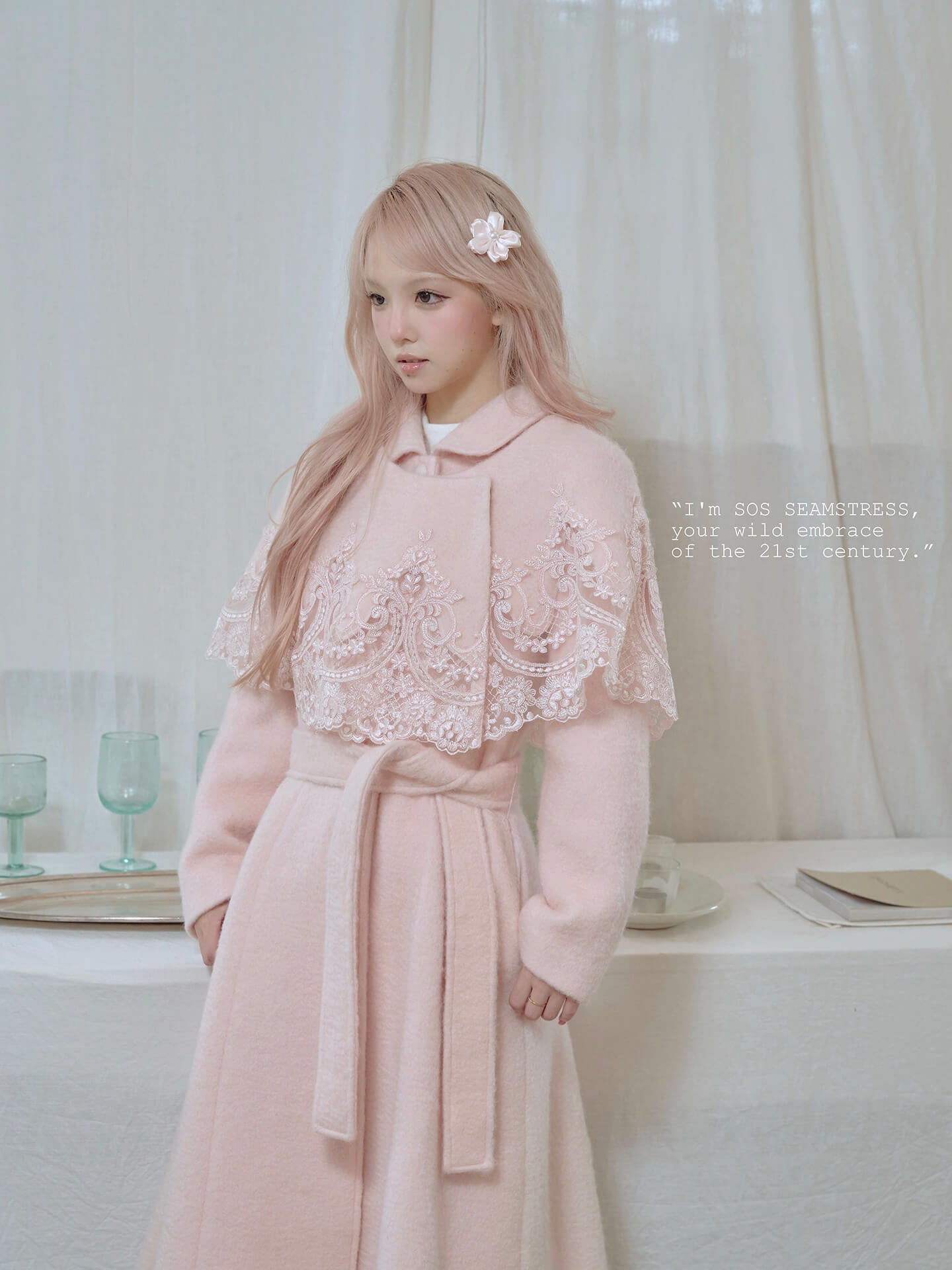 Blossom Lace Mantle Coat