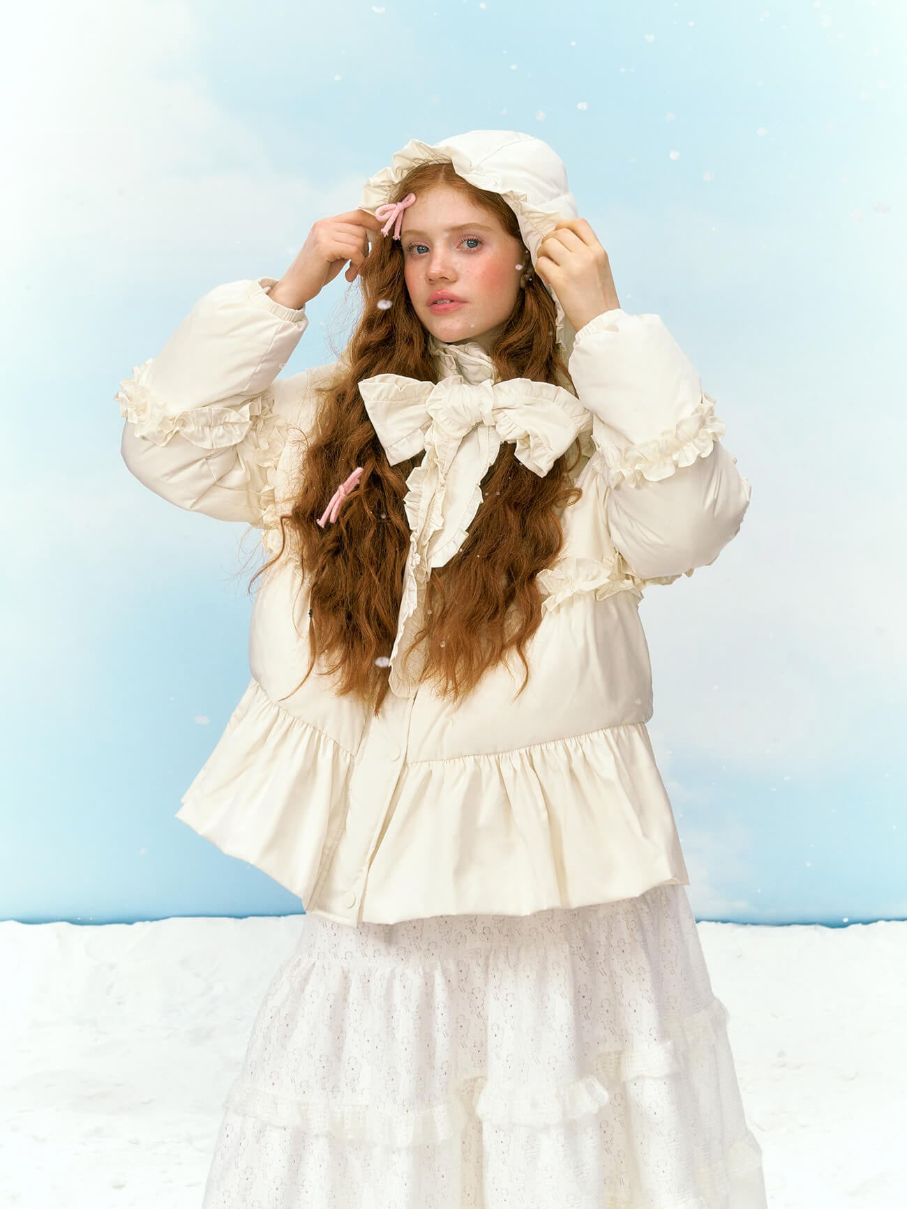 Dreamy Flounce Bow Down Jacket