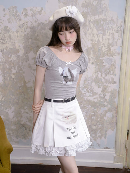 Baby Animal Heart Puff Tee（全2色）