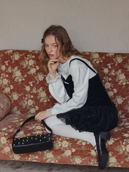 Twinkle Night Velvet Layered Dress