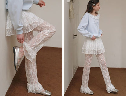 Sheer Romance Layered Pants