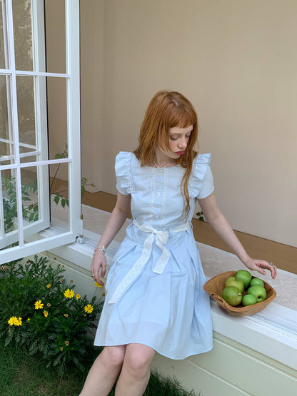 Angelic Puff Sleeve Lace Dress