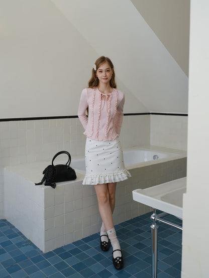 Romantic Sheer Back Ribbon Top