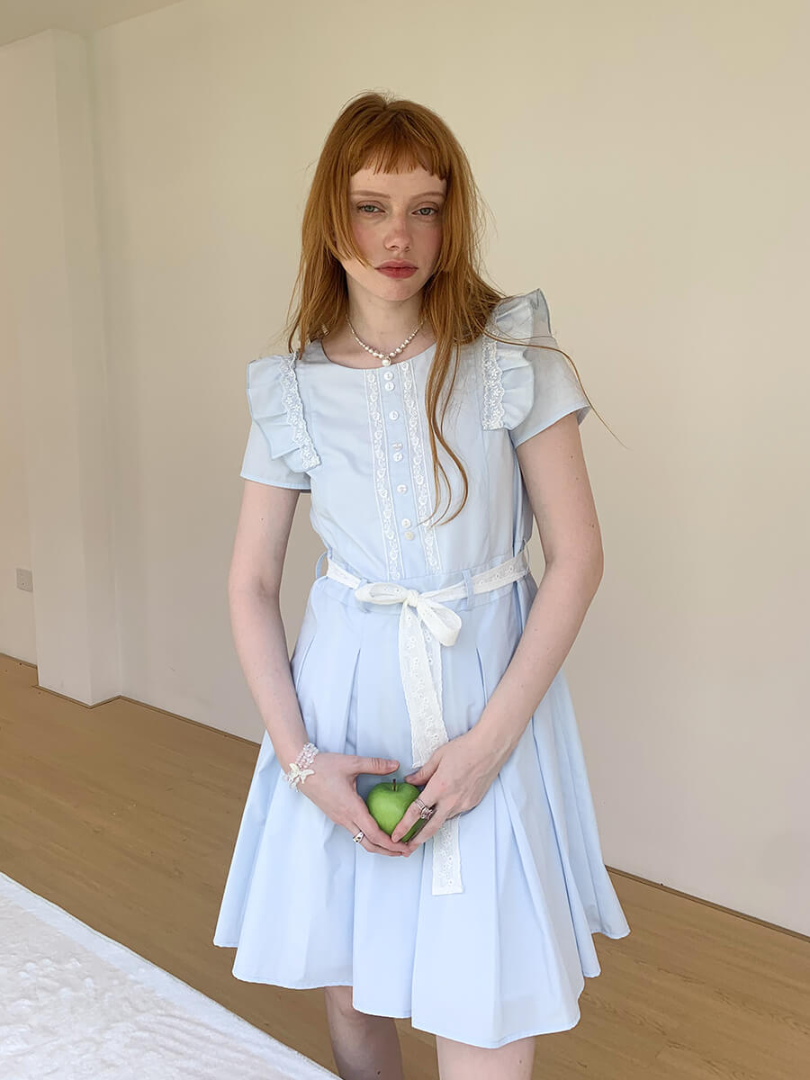 Angelic Puff Sleeve Lace Dress