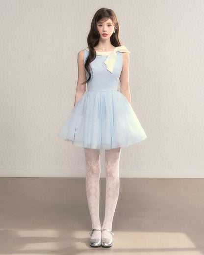 Pastel Charm Ribbon Dress（全2色）