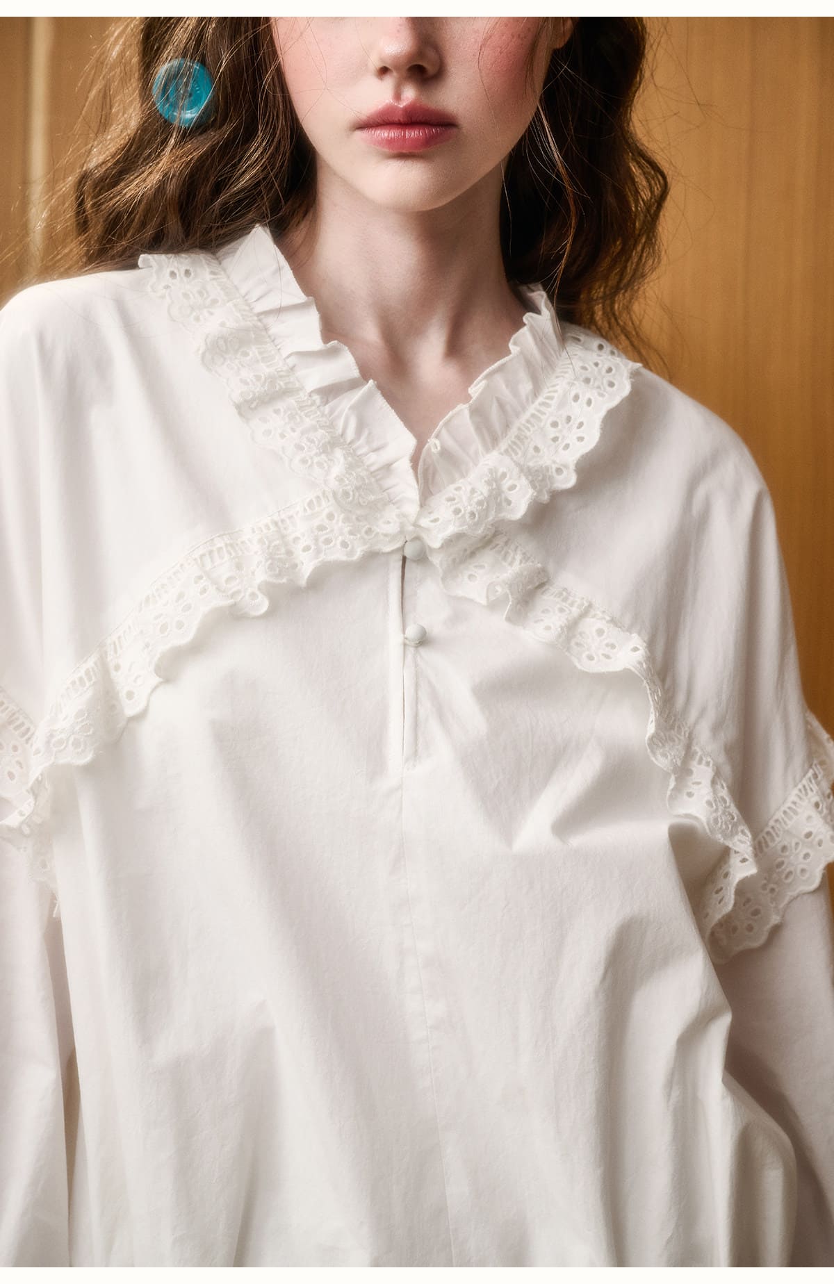 Classic Lace Collar Peplum Dress