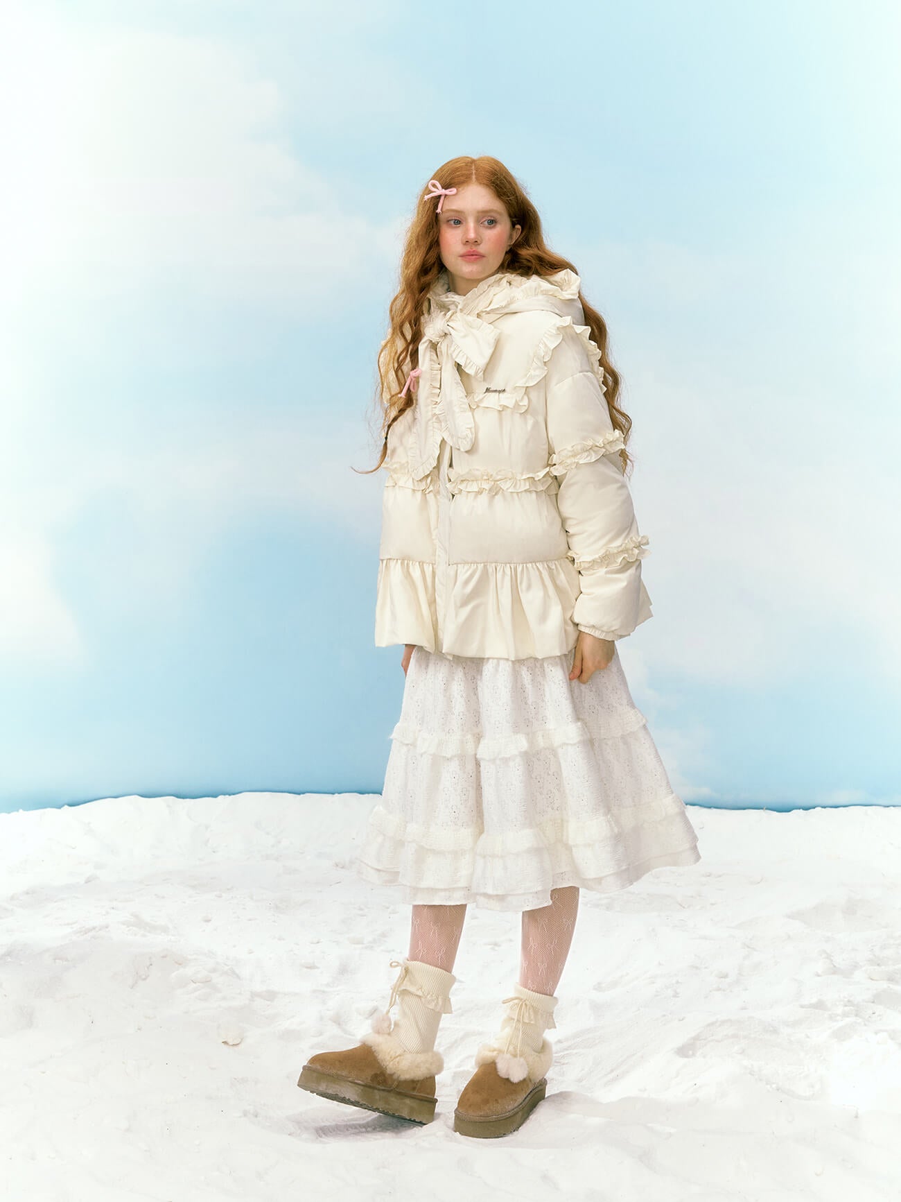 Dreamy Flounce Bow Down Jacket