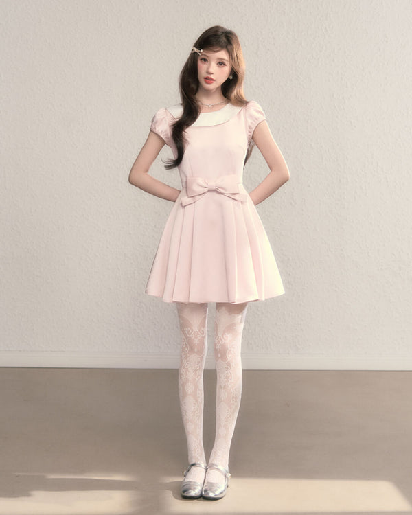 Sugar Pink Ribbon Flare Dress