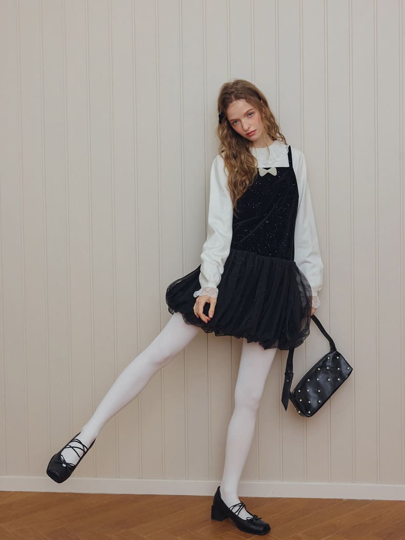 Twinkle Night Velvet Layered Dress