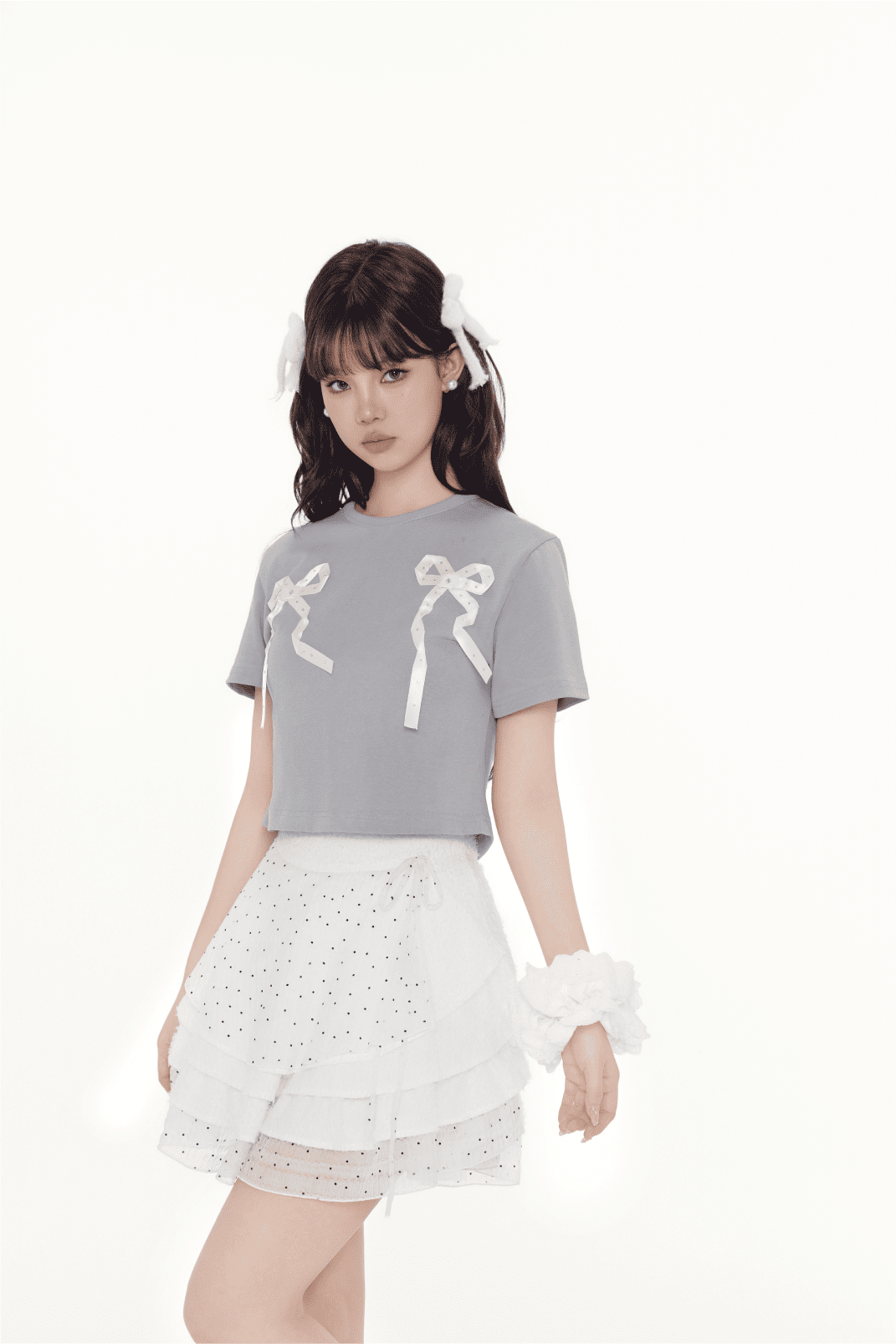 Sweet Double Ribbon T-shirt（全2色）
