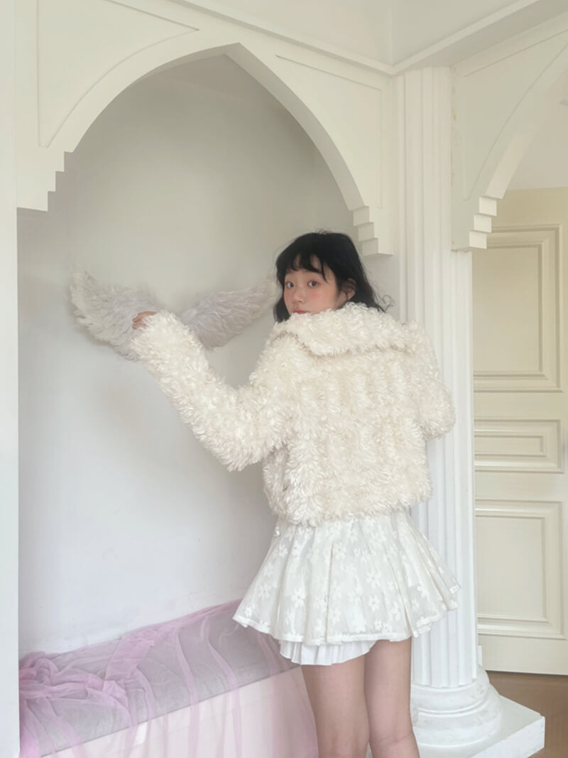 Sugar Fluff Ribbon Collar Jacket（全2色）