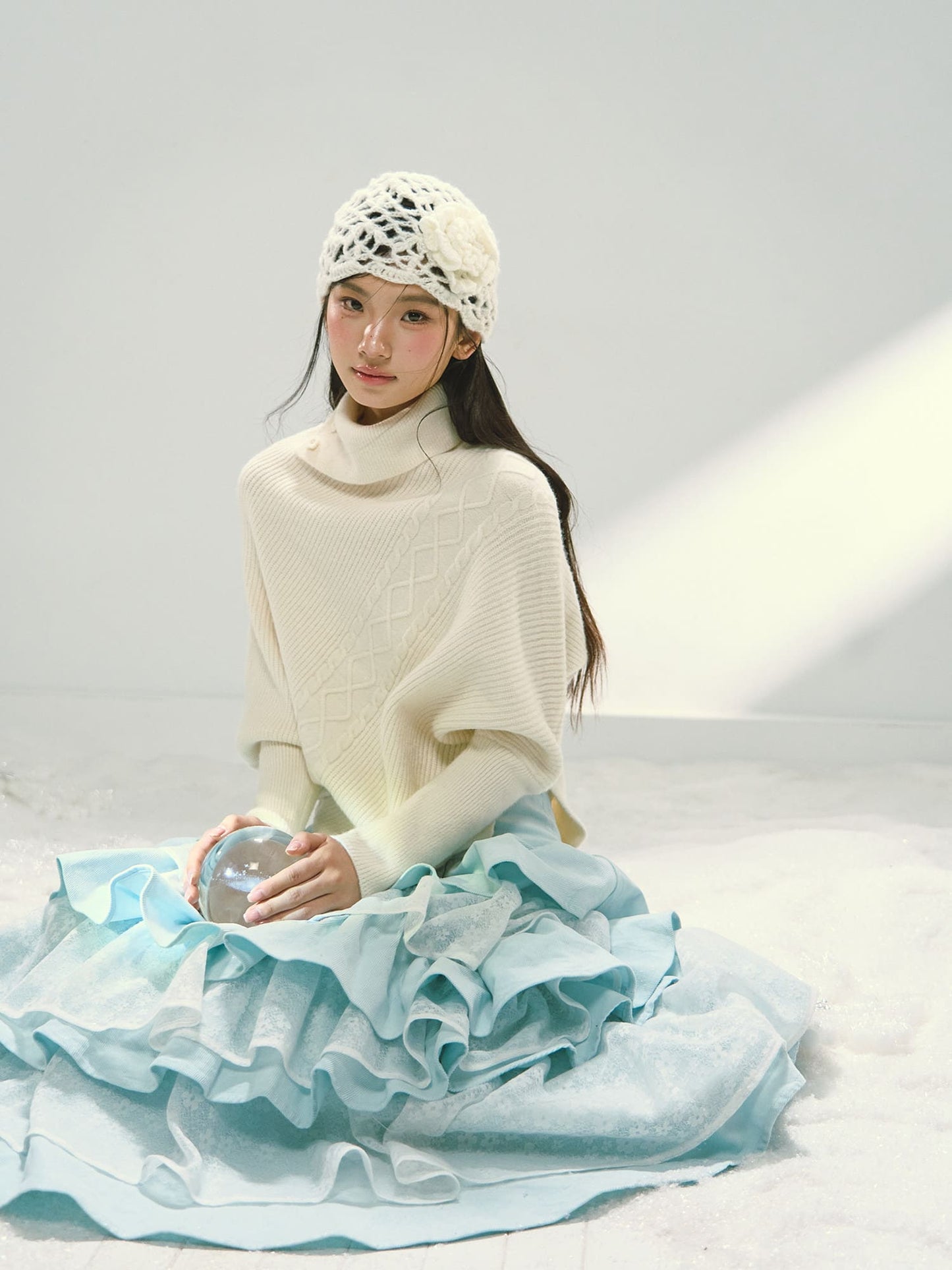 Celeste Lace Tiered Long Skirt