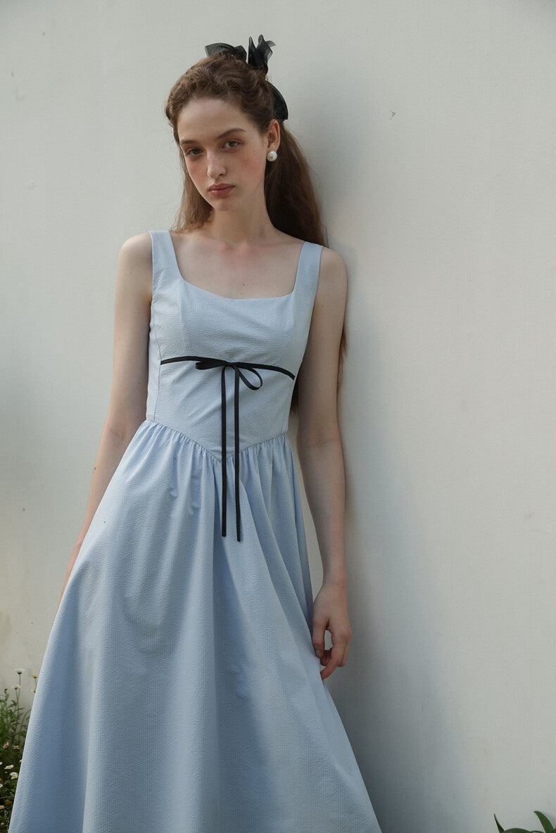 Elegant Ribbon Mode Camisole Dress（全2色）
