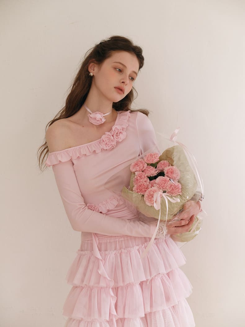 Dreamy Rose Gradient Maxi Skirt