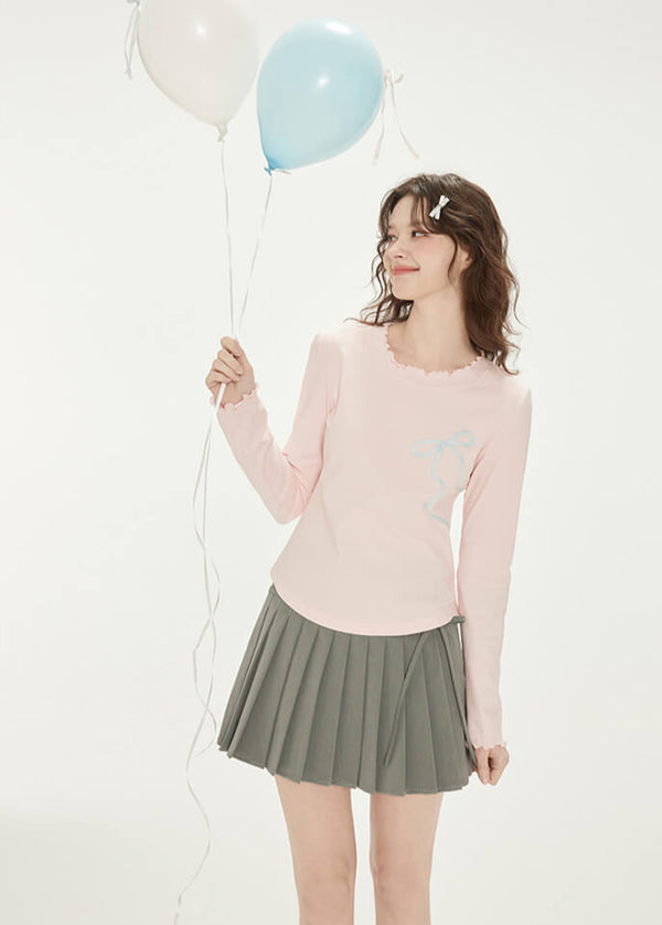 Candy Color Ribbon Pullover（全3色）