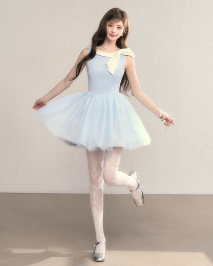 Pastel Charm Ribbon Dress（全2色）