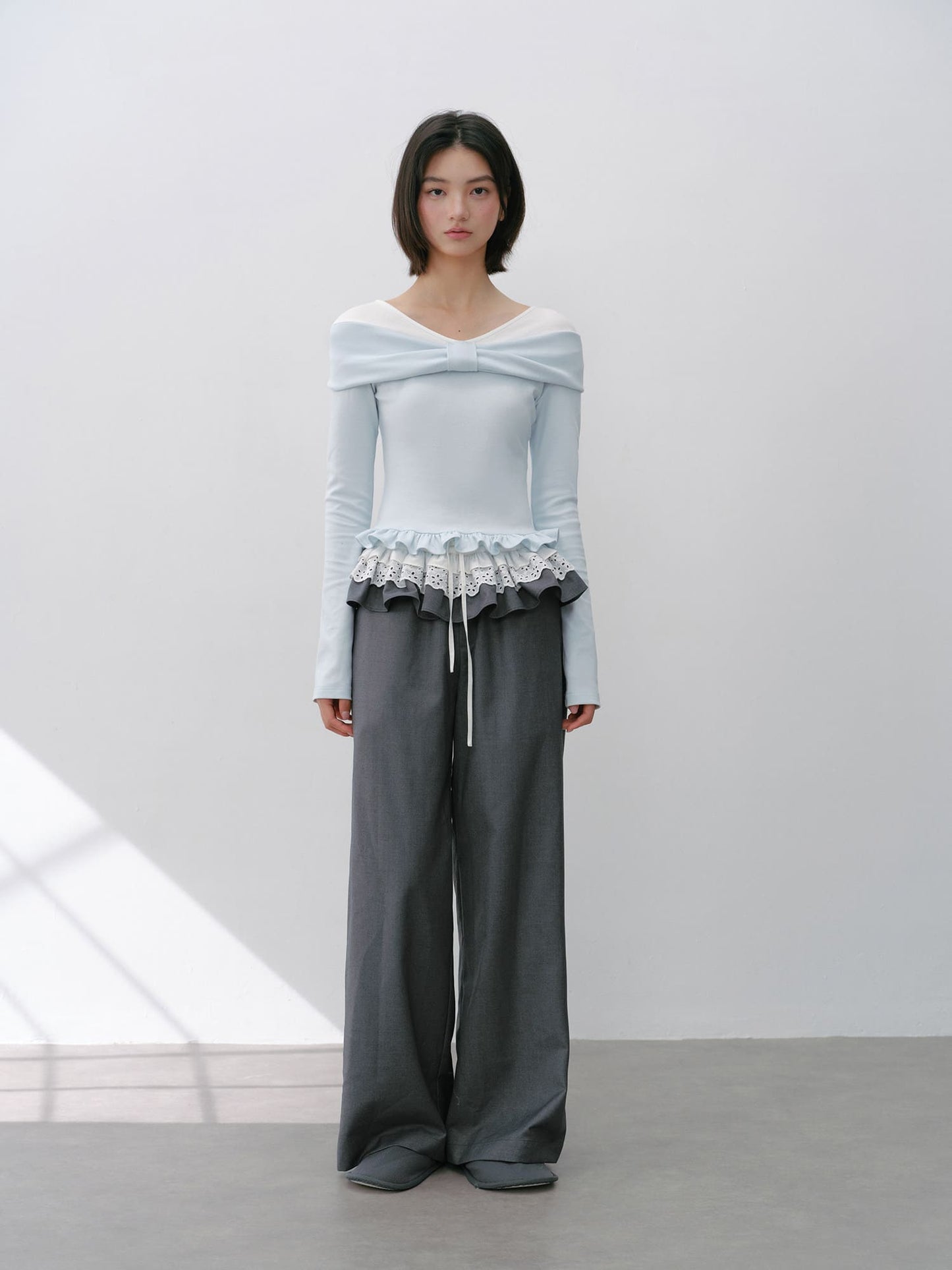 Romantic Ribbon Slim Fit Top