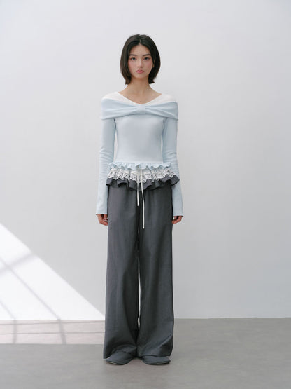 Romantic Ribbon Slim Fit Top