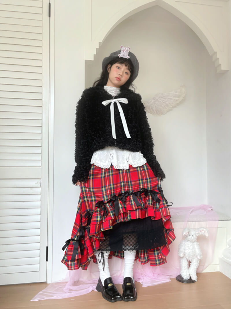 Sugar Fluff Ribbon Collar Jacket（全2色）