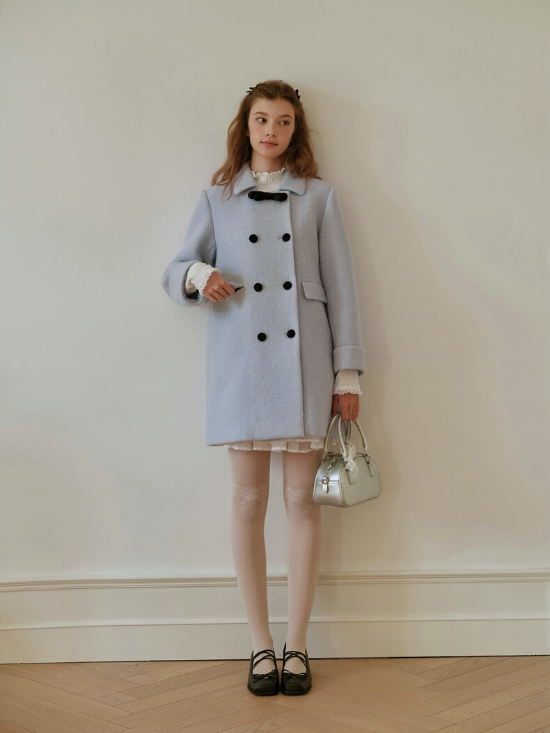 Crystal Mist Double-Breasted Coat