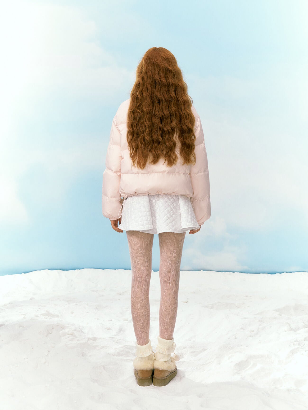 Sweet Petal Ribbon Down Jacket