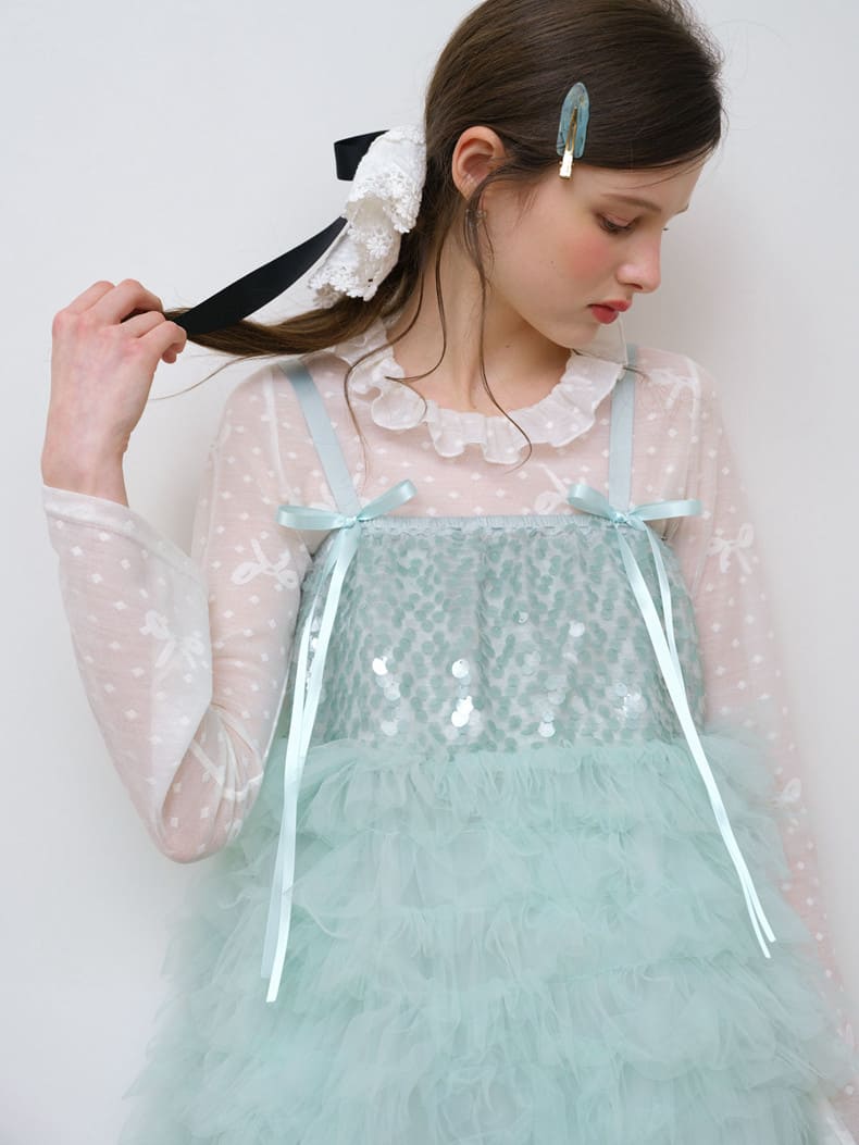 Elegant Sequin Tulle Camisole Dress