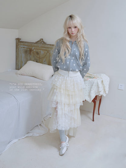Celestial Lace Tiered Skirt