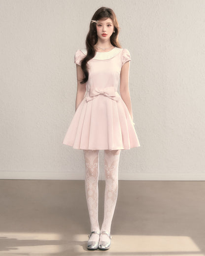 Sugar Pink Ribbon Flare Dress
