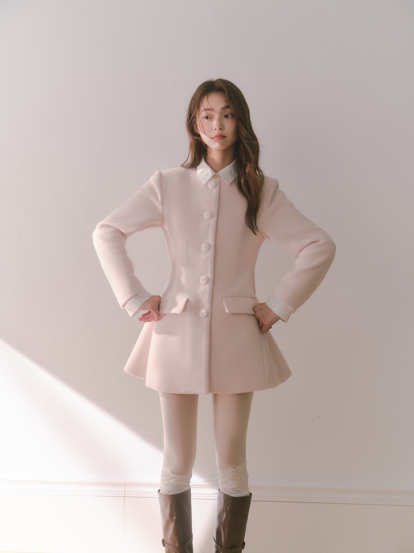 Pink Grace Silhouette Coat