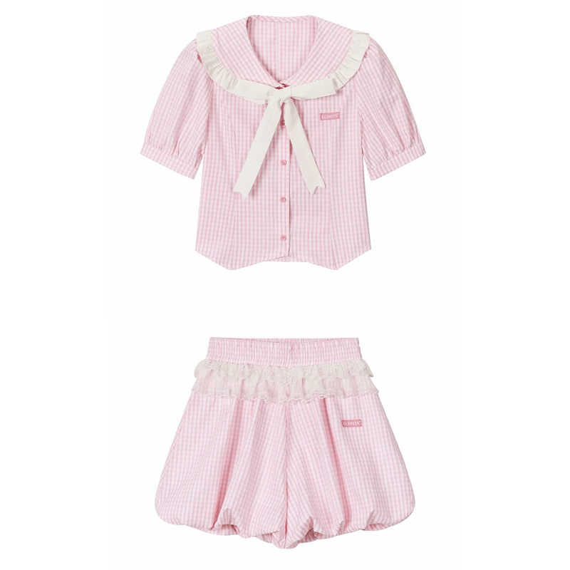 Candy lace gingham ribbon setup