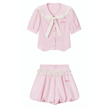 Candy lace gingham ribbon setup