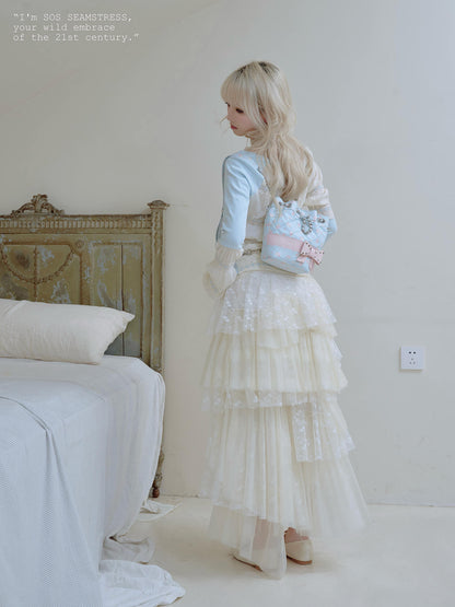 Celestial Lace Tiered Skirt