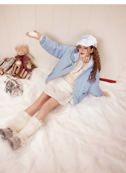 Snowy Check & Solid Reversible Outer