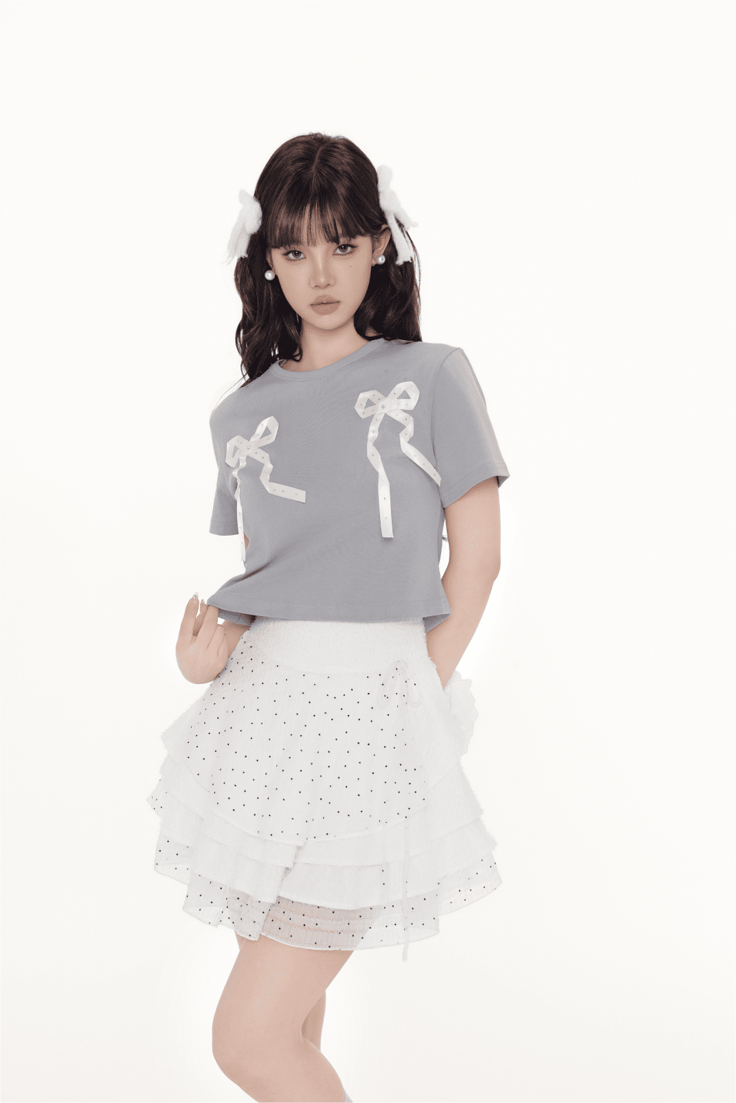 Sweet Double Ribbon T-shirt（全2色）