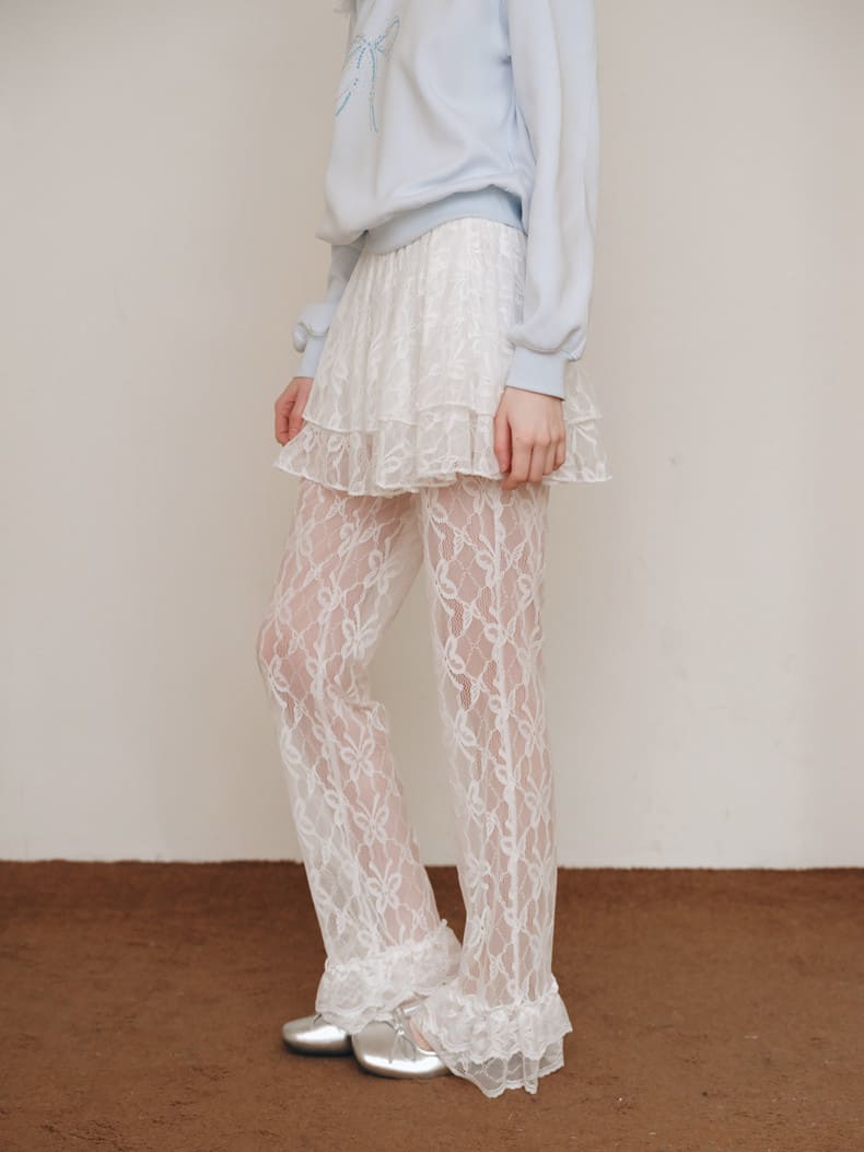 Sheer Romance Layered Pants