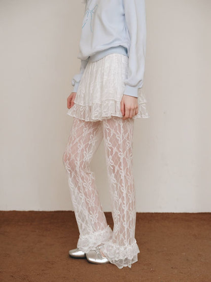 Sheer Romance Layered Pants